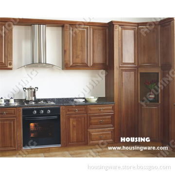 Antique Style Solid Wood Kitchen Cabinet in Top Quality